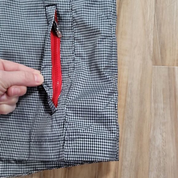 🔺️Izod PerformX Black & White Checkered Windbreaker Jacket Small - Picture 8 of 15